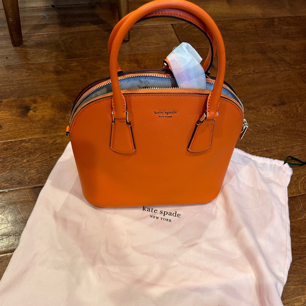 Kate Spade Large Dome Satchel in juicy orange